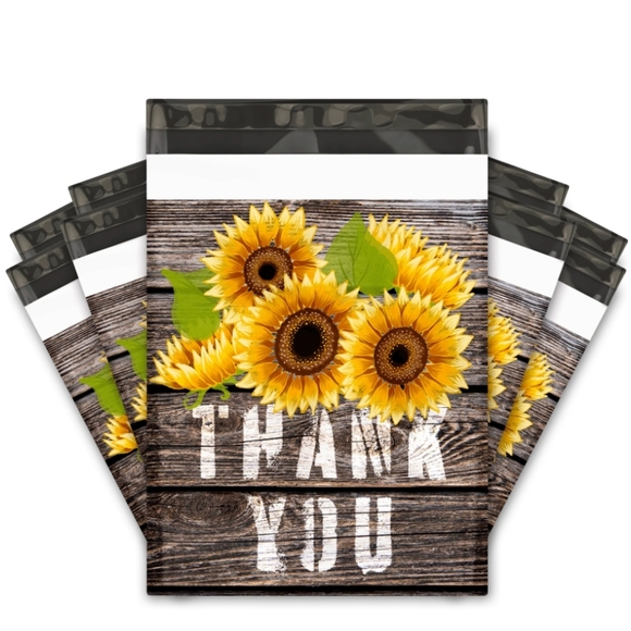 40 pc sunflower THEMED POLYMAILER Cards Stickers BUNDLE - Picture 5 of 7